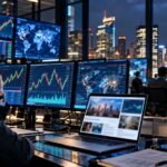 FintechZoom.com financial news and trading platform visualised in a modern market newsroom