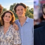 Colin Firth family feature image showing his sons Matteo, Luca and Will in a celebrity biography collage