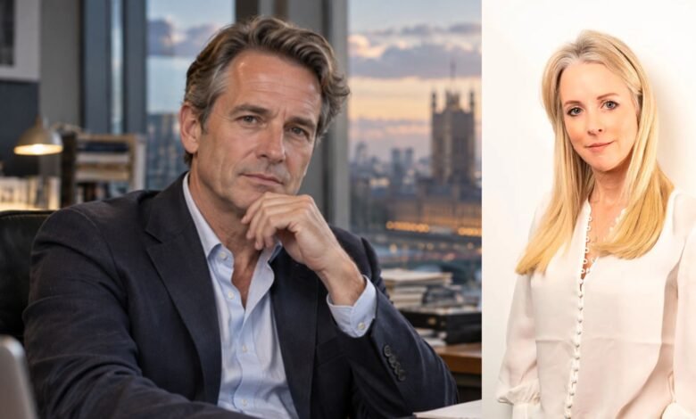 Nigel Rosser and Isabel Oakeshott in an editorial-style portrait