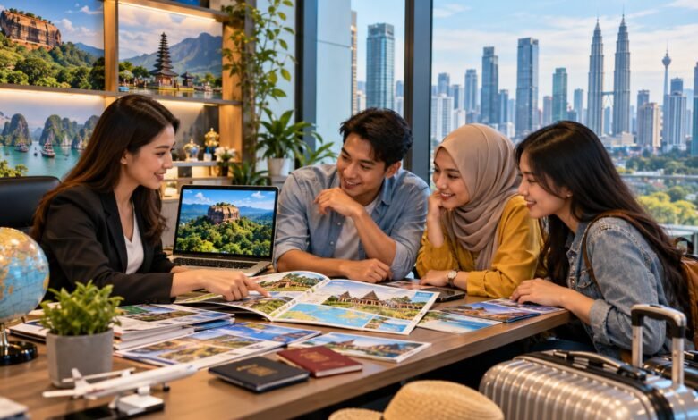 Sri America travel agency in Kuala Lumpur with travellers planning international tours